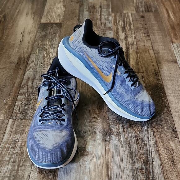 Nike Womens Vomero 17 Zoom X Blue Gray Sneakers Size 6.5 FB8502 Running Athletic - Picture 1 of 12